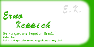 erno keppich business card
